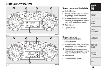 2010-2011 Fiat Punto Evo Owner's Manual | Dutch