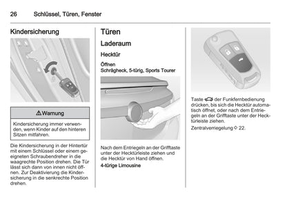 2011-2012 Opel Insignia Owner's Manual | German