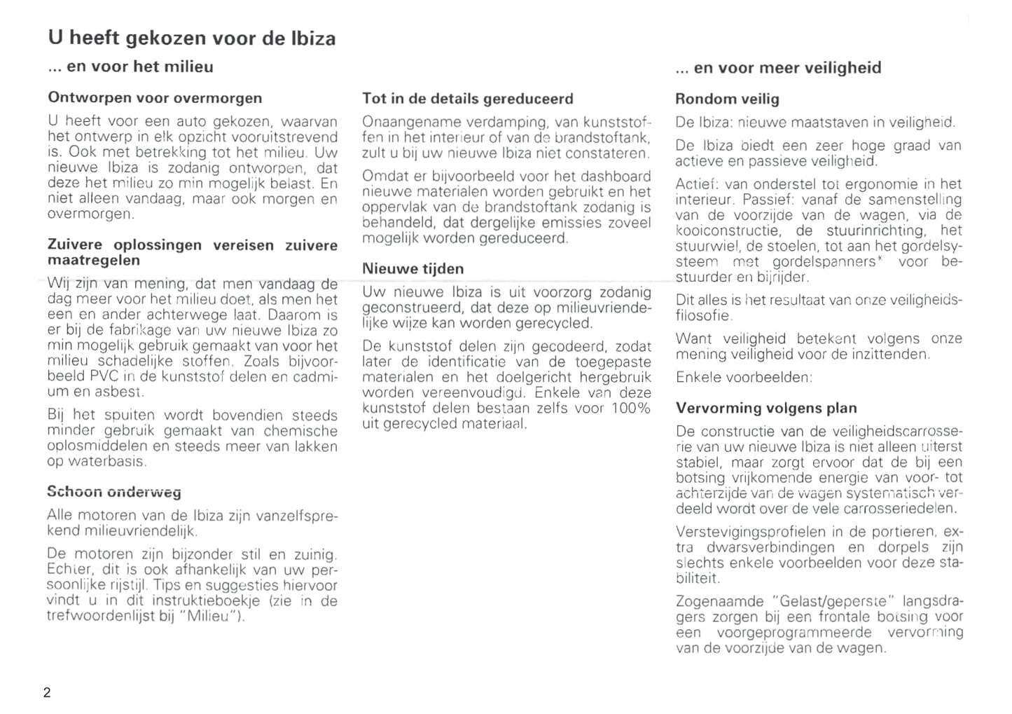 1996-1997 Seat Ibiza Owner's Manual | Dutch