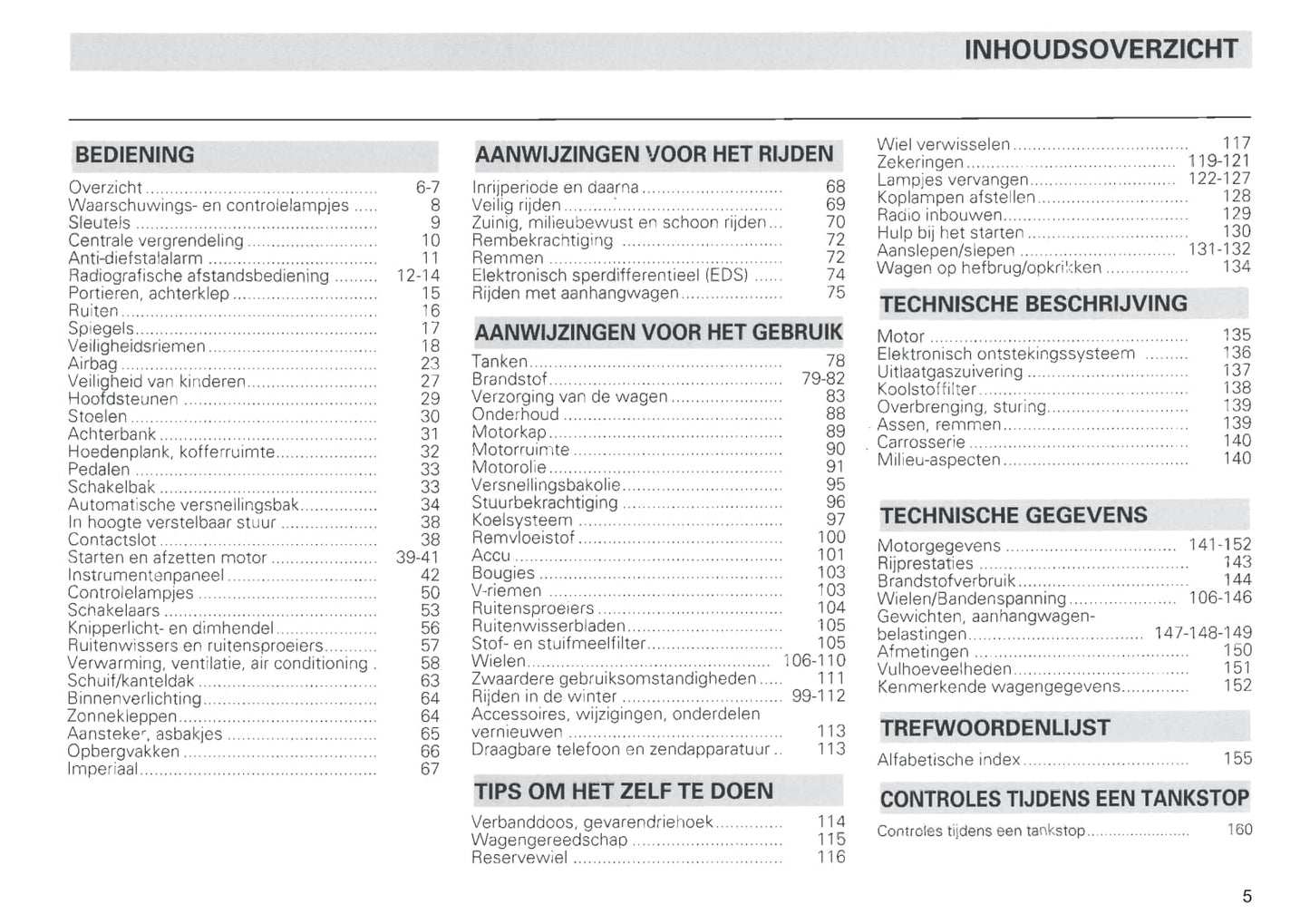 1996-1997 Seat Ibiza Owner's Manual | Dutch