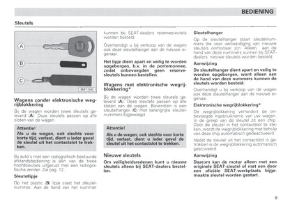 1996-1997 Seat Ibiza Owner's Manual | Dutch