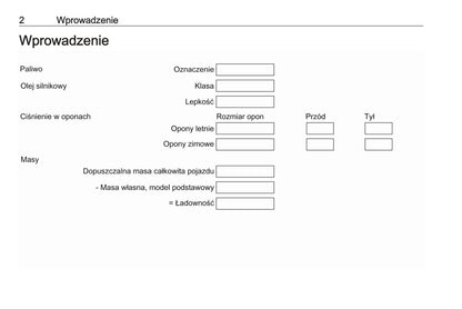 2020 Opel Crossland X Owner's Manual | Polish