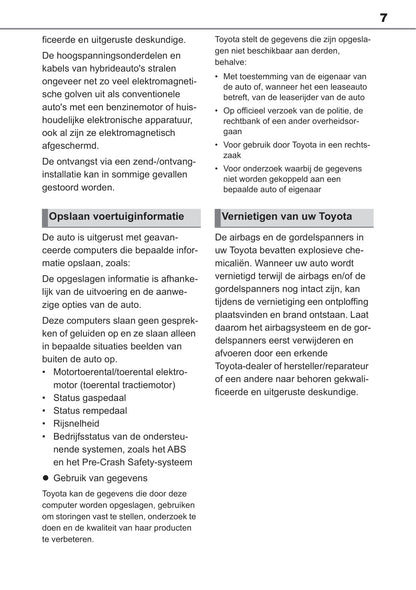 2019 Toyota Corolla Sedan Hybrid Bedienungsanleitung | Niederländisch