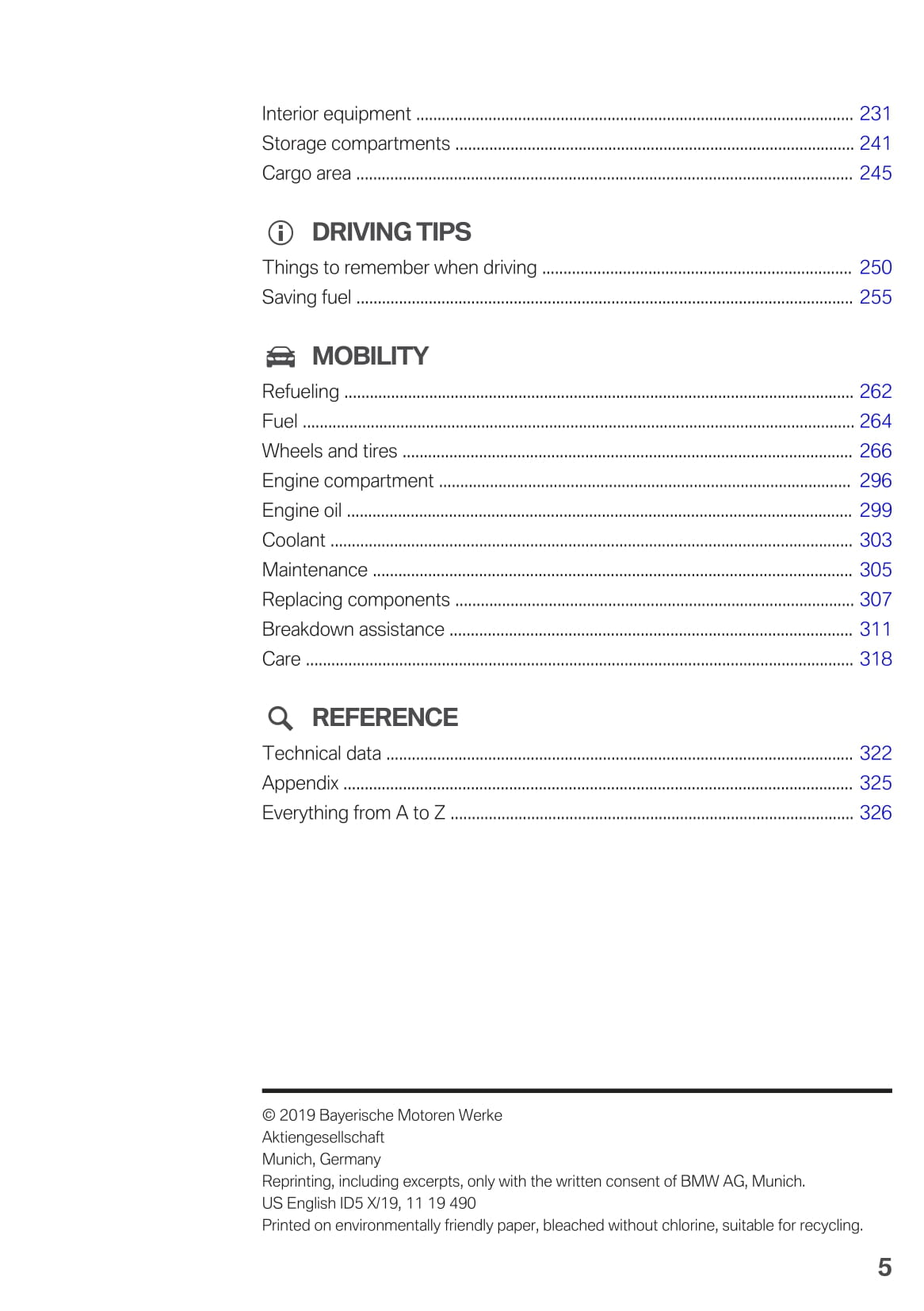 2019-2020 BMW 3 Series Owner's Manual | English