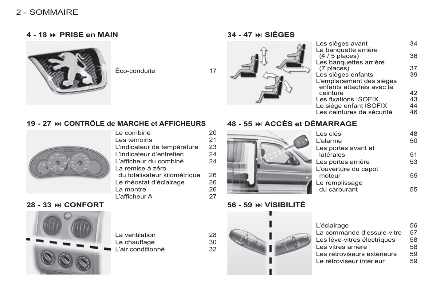 2011-2015 Peugeot Partner Origin Bedienungsanleitung | Französisch