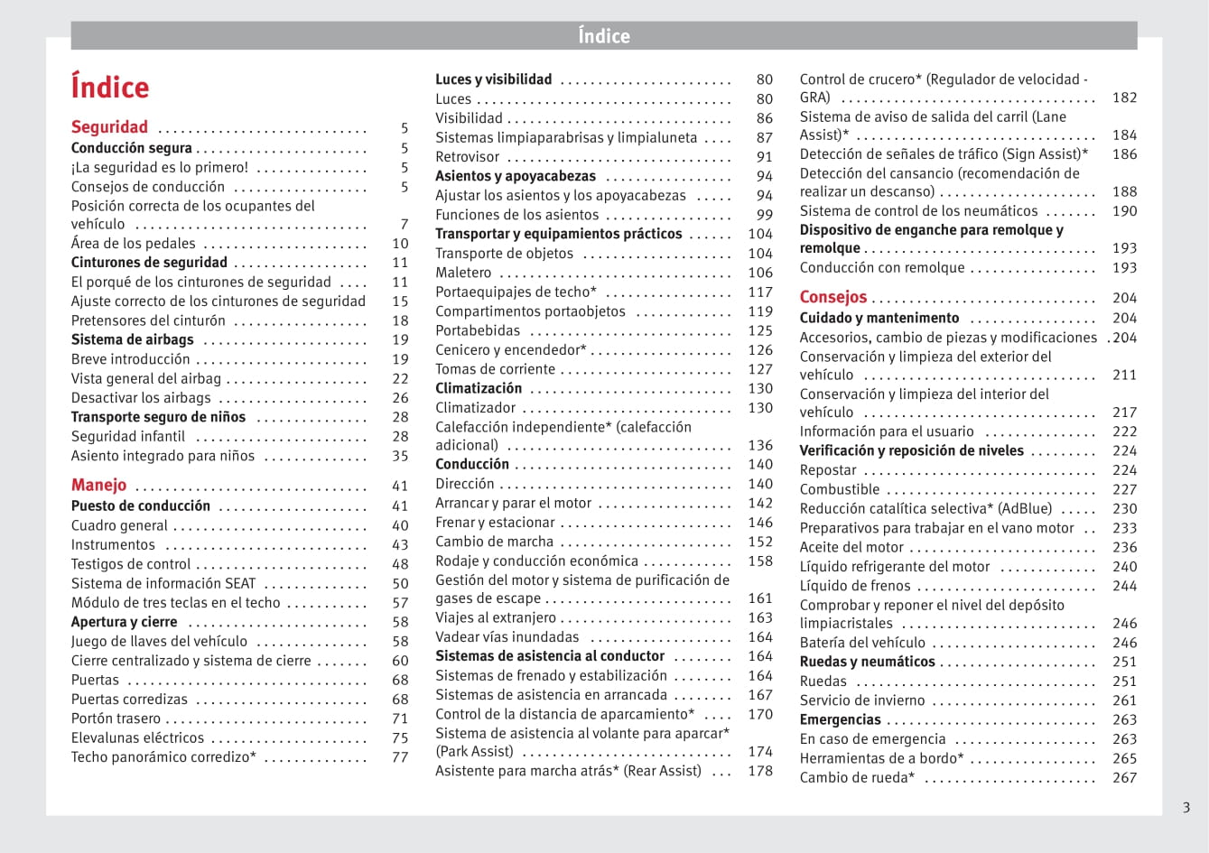 2014-2015 Seat Alhambra Owner's Manual | Spanish