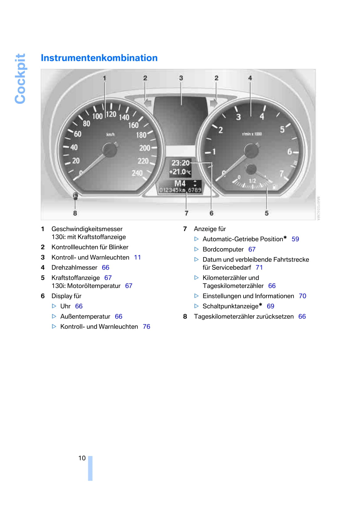 2007 BMW 1 Series Bedienungsanleitung | Deutsch