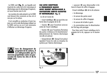 2003-2007 Alfa Romeo 166 Owner's Manual | French