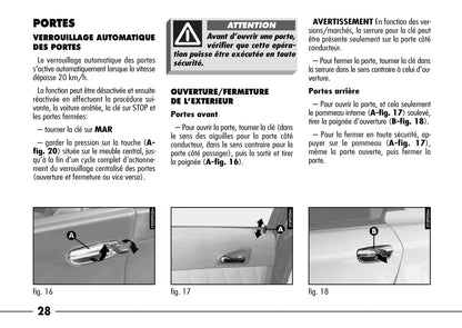 2003-2007 Alfa Romeo 166 Owner's Manual | French