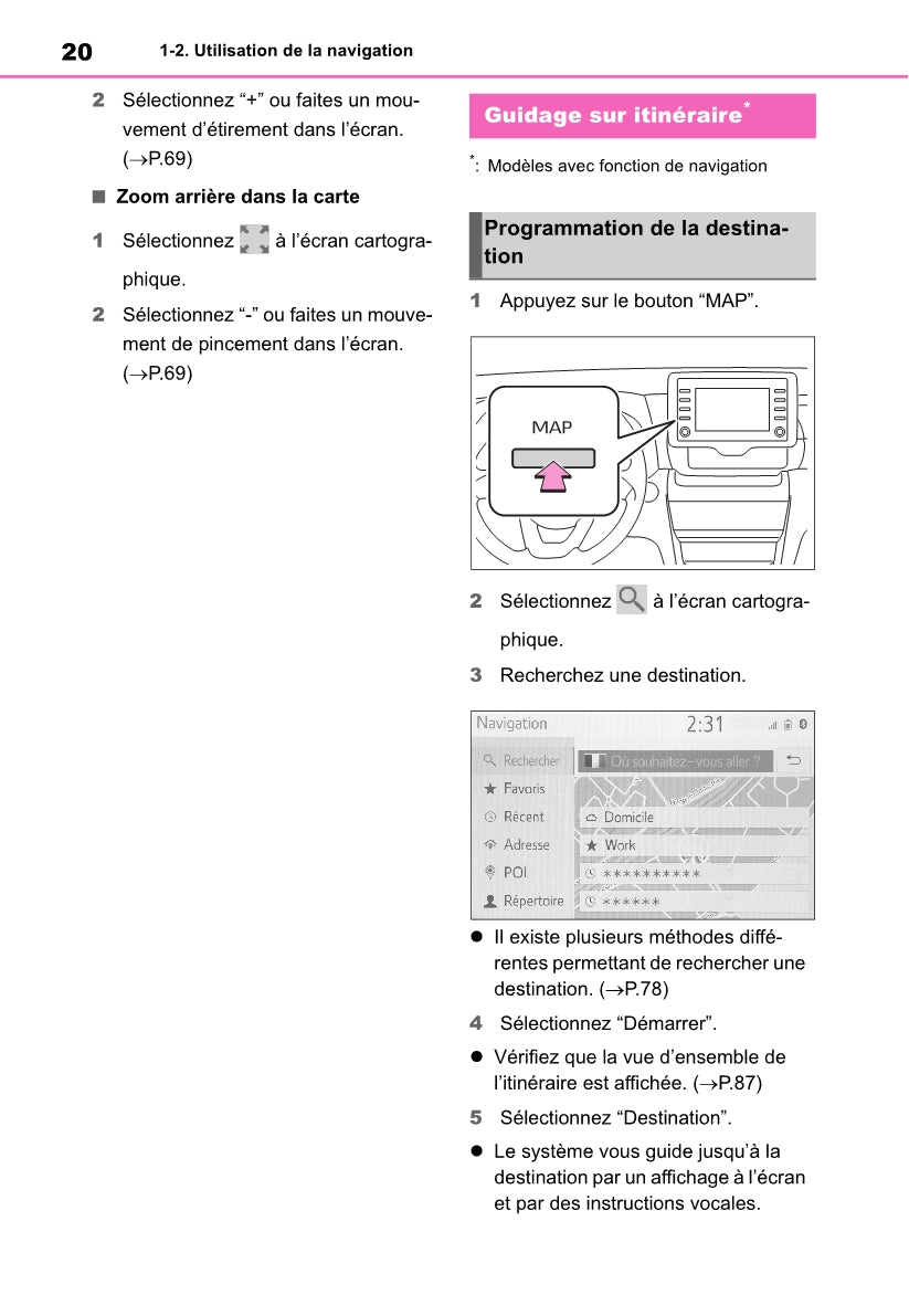 Toyota Yaris Cross Navigation / Multimedia Guide d'utilisation 2021 - 2023