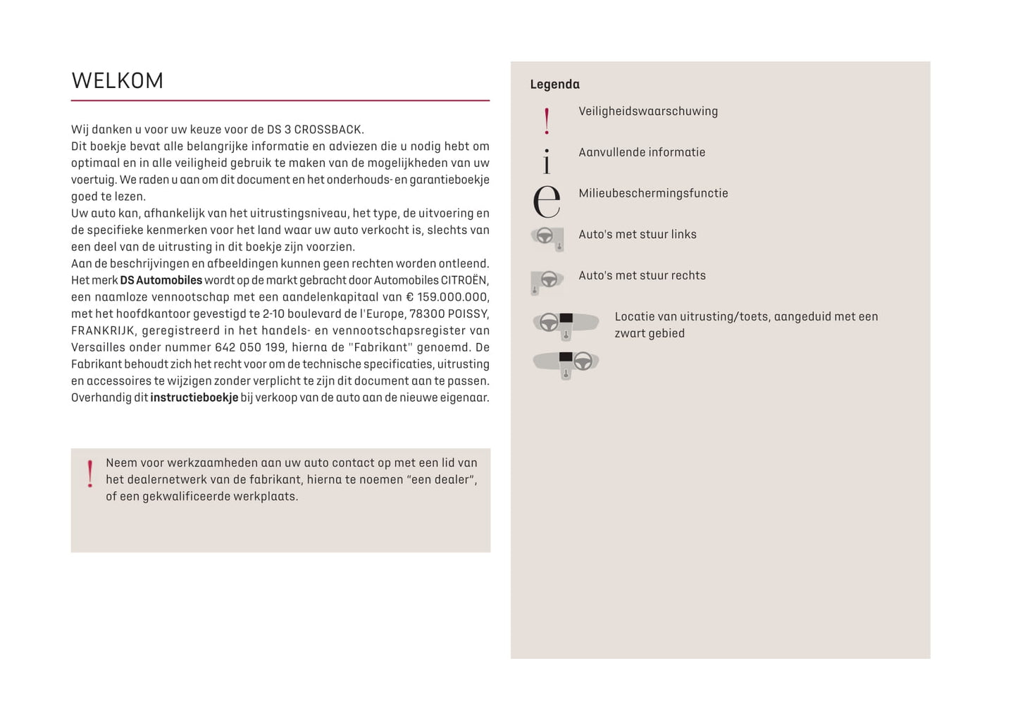 2020-2022 DS Automobiles DS 3 Crossback Owner's Manual | Dutch