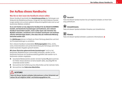 2009-2010 Seat Alhambra Owner's Manual | German