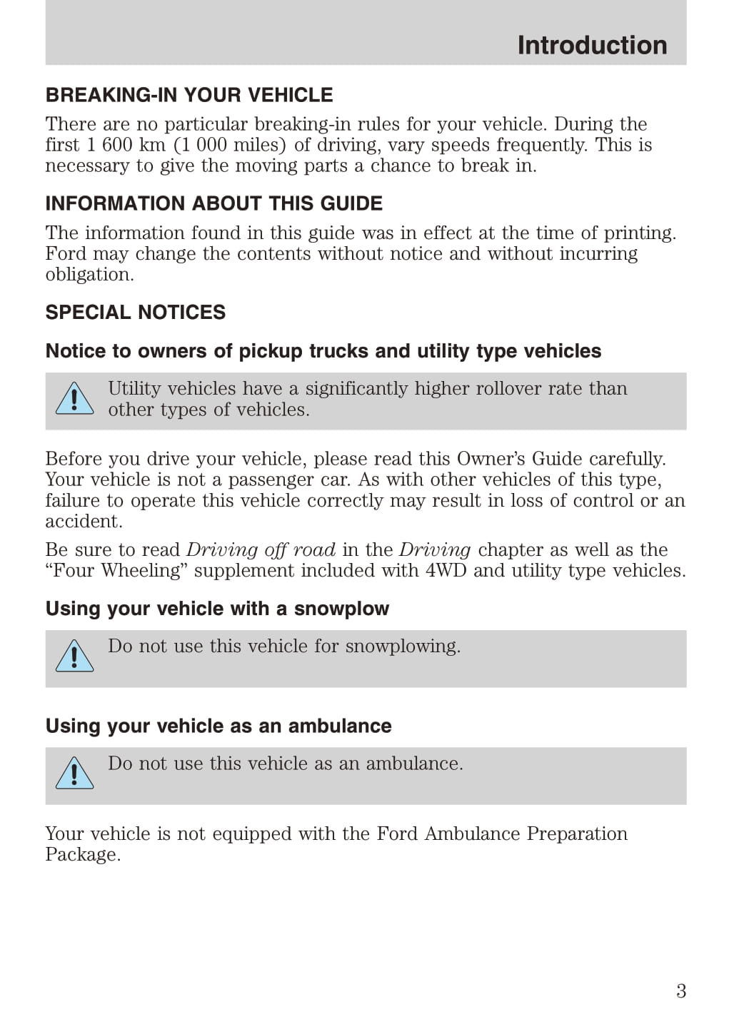 2001 Ford Explorer Owner's Manual | English