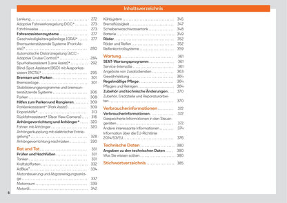 2019-2020 Seat Alhambra Owner's Manual | German