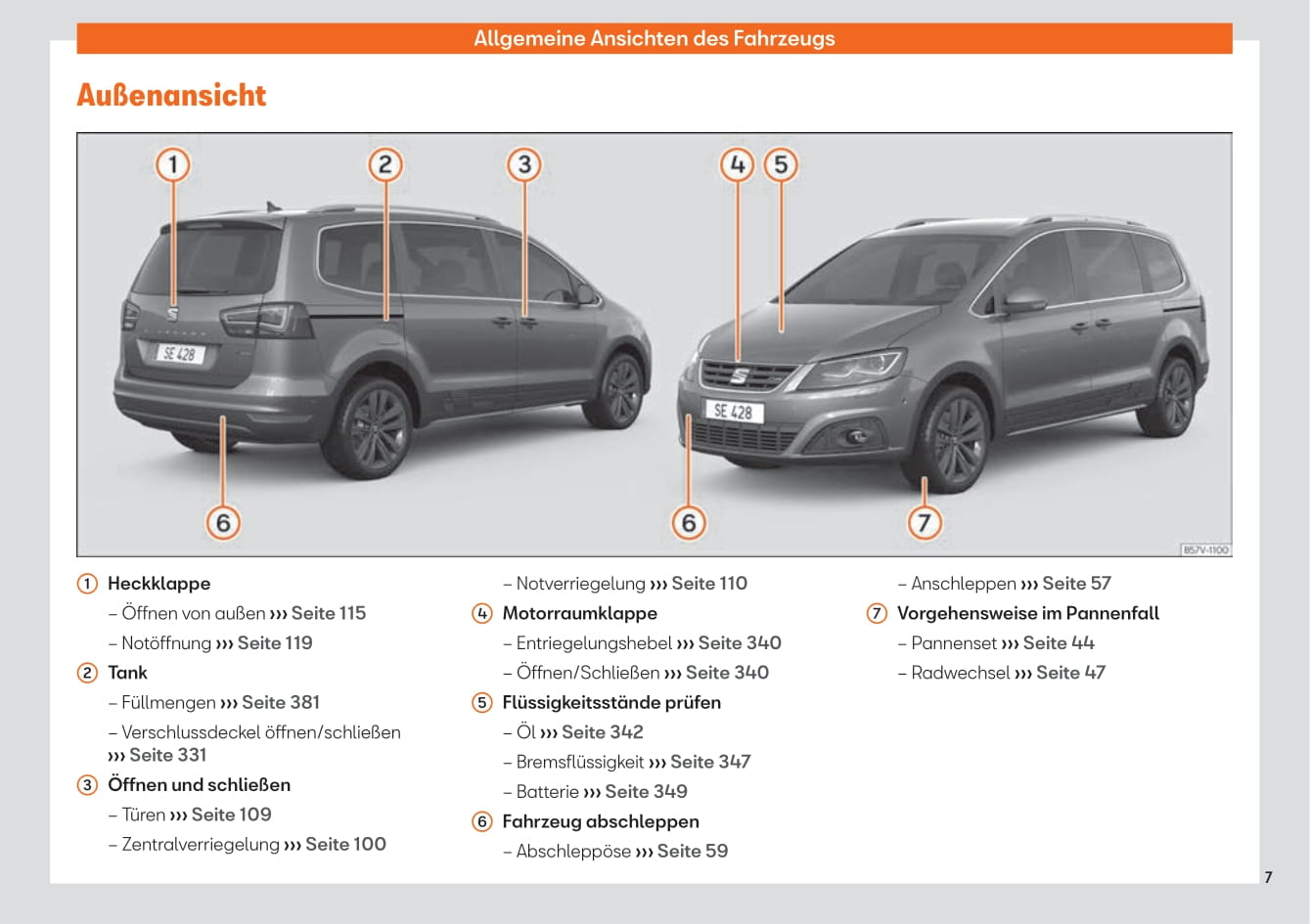 2015-2019 Seat Alhambra Bedienungsanleitung | Deutsch