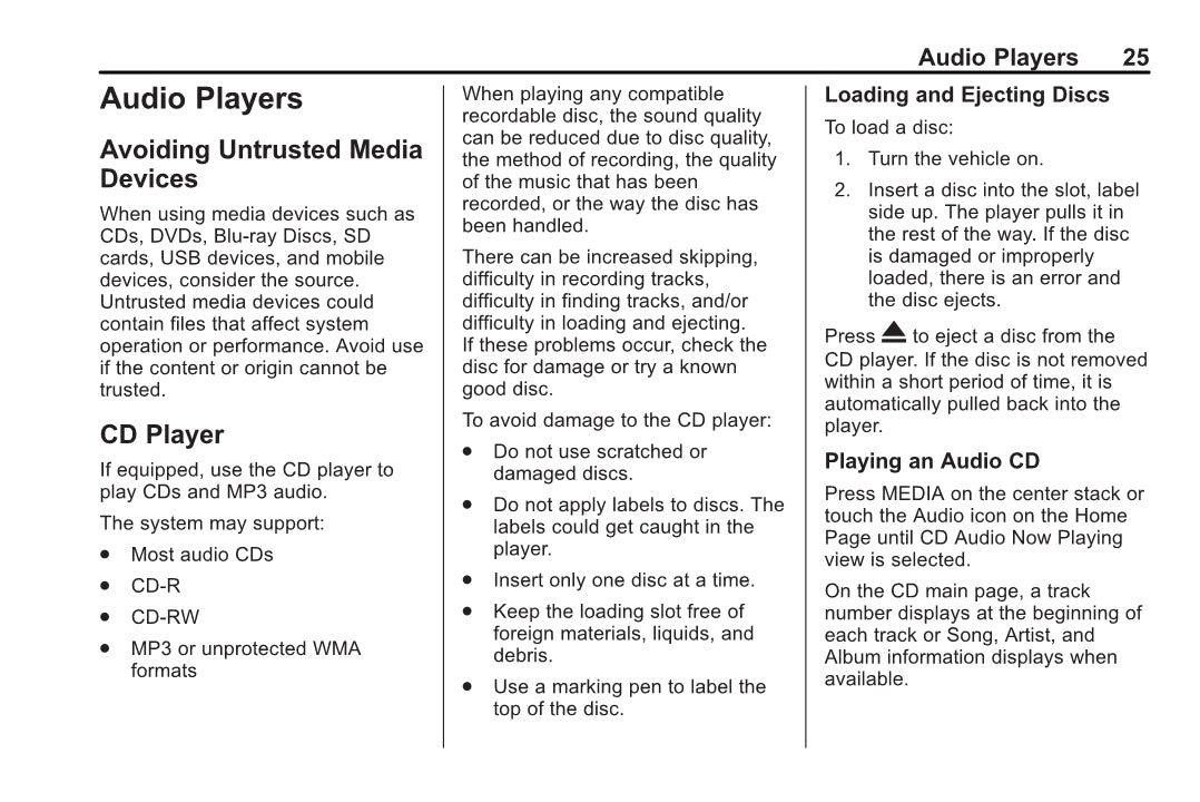 Chevrolet Trax MyLink Infotainment Owners Manual 2018