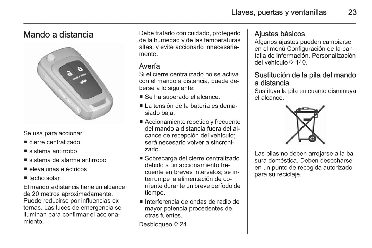 2015 Opel Astra Owner's Manual | Spanish