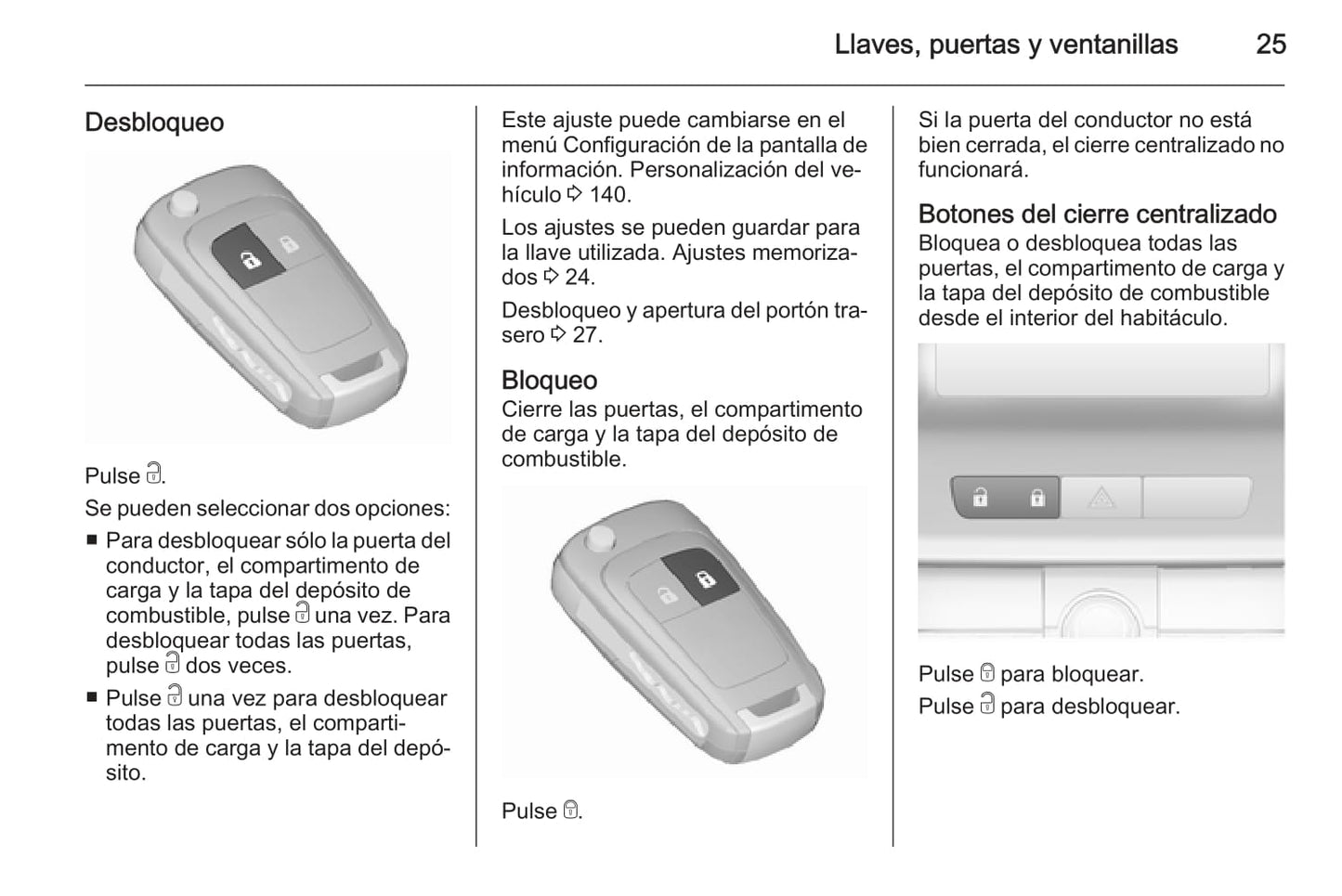 2015 Opel Astra Owner's Manual | Spanish