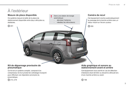 2013-2014 Peugeot 5008 Bedienungsanleitung | Französisch