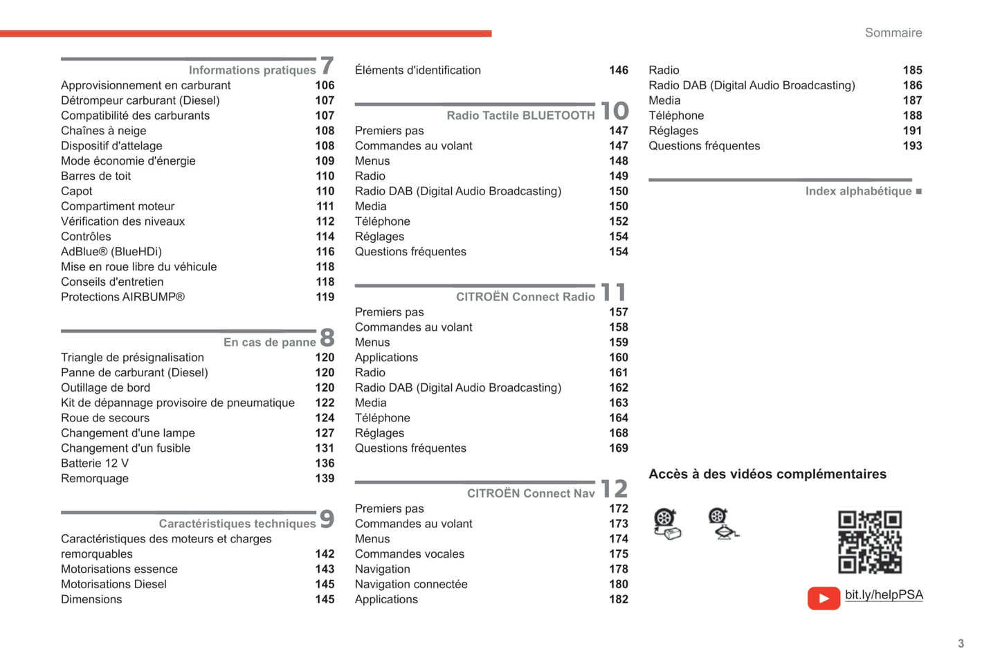 2020-2022 Citroën C3 Owner's Manual | French