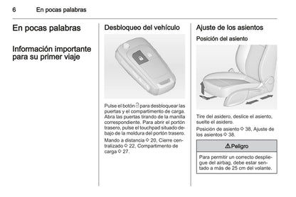 2013-2014 Opel Meriva Owner's Manual | Spanish