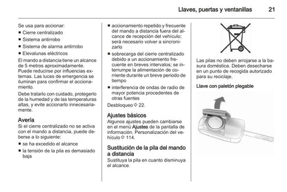 2013-2014 Opel Meriva Owner's Manual | Spanish