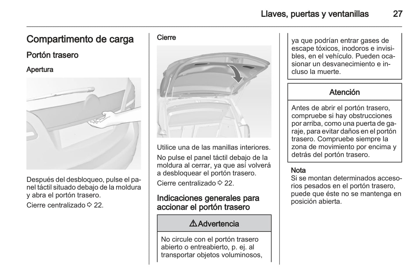 2013-2014 Opel Meriva Owner's Manual | Spanish