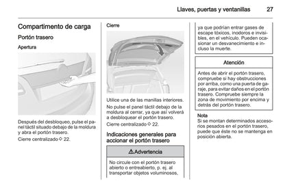 2013-2014 Opel Meriva Owner's Manual | Spanish