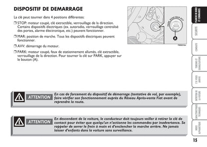 2007-2008 Fiat Multipla Owner's Manual | French