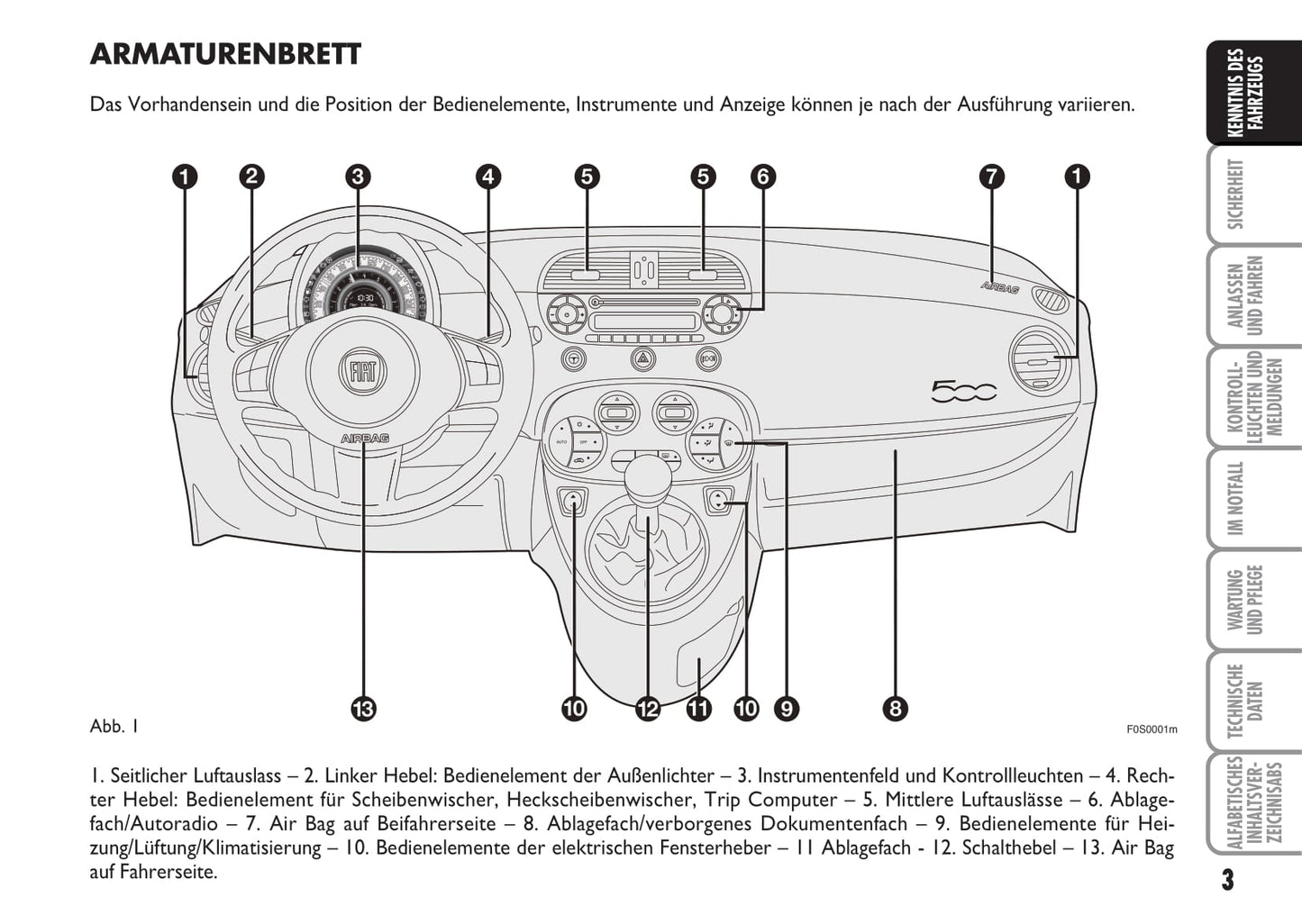 2009-2010 Fiat 500 Owner's Manual | German