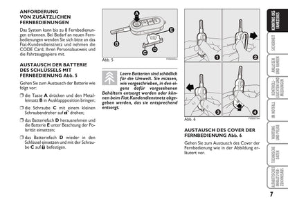 2009-2010 Fiat 500 Owner's Manual | German