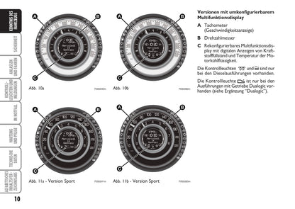 2009-2010 Fiat 500 Owner's Manual | German