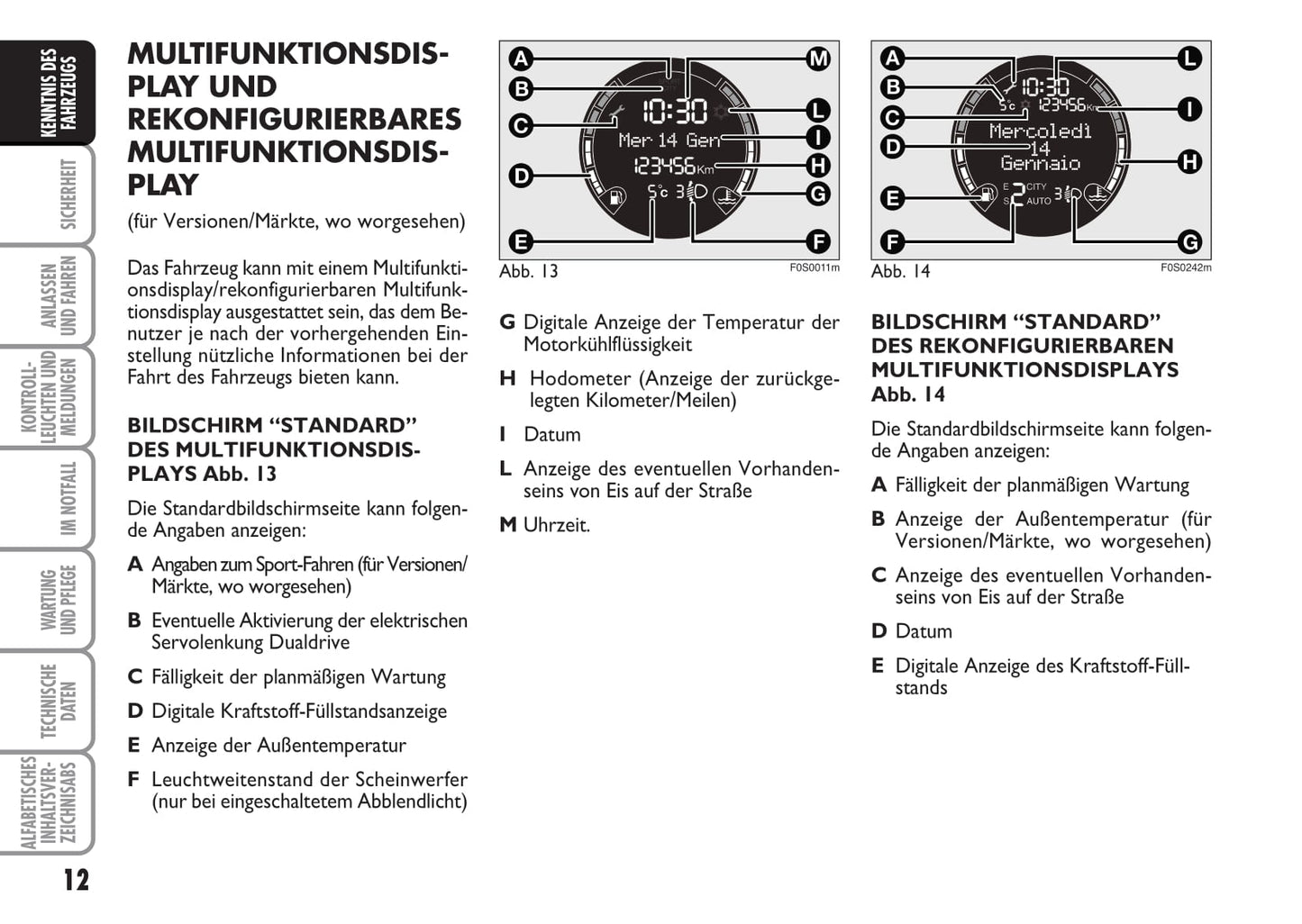 2009-2010 Fiat 500 Owner's Manual | German