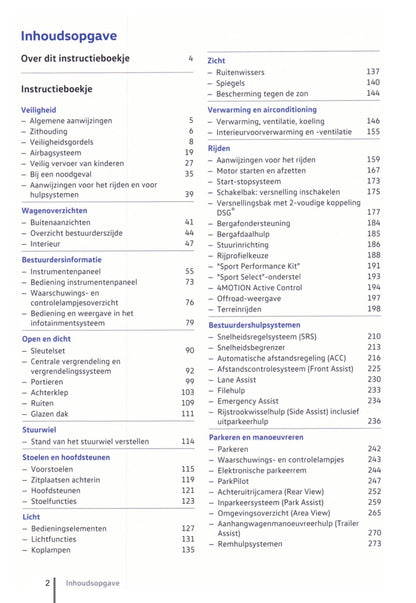 2016-2020 Volkswagen Tiguan Owner's Manual | Dutch