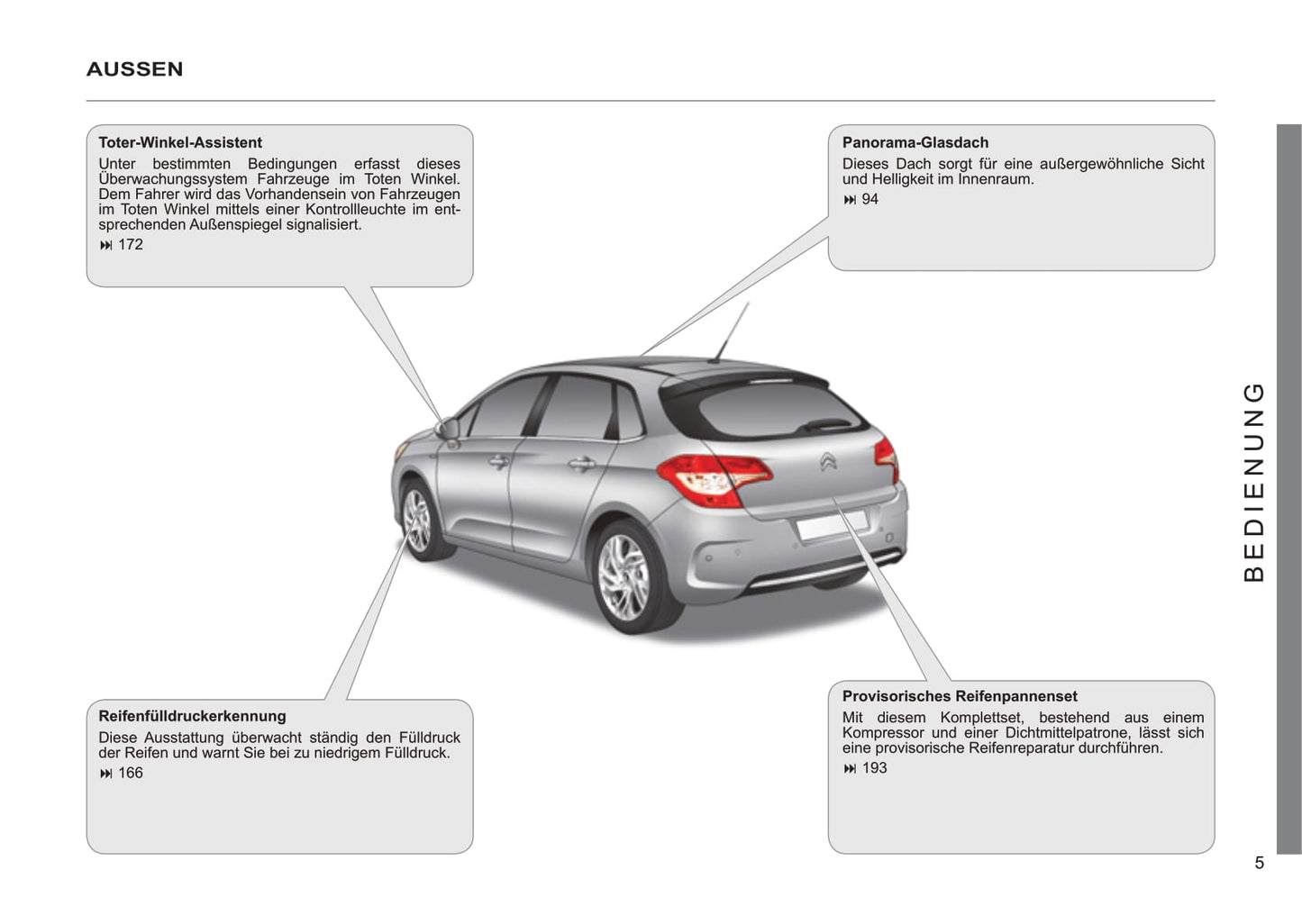 2013-2014 Citroën C4 Owner's Manual | German
