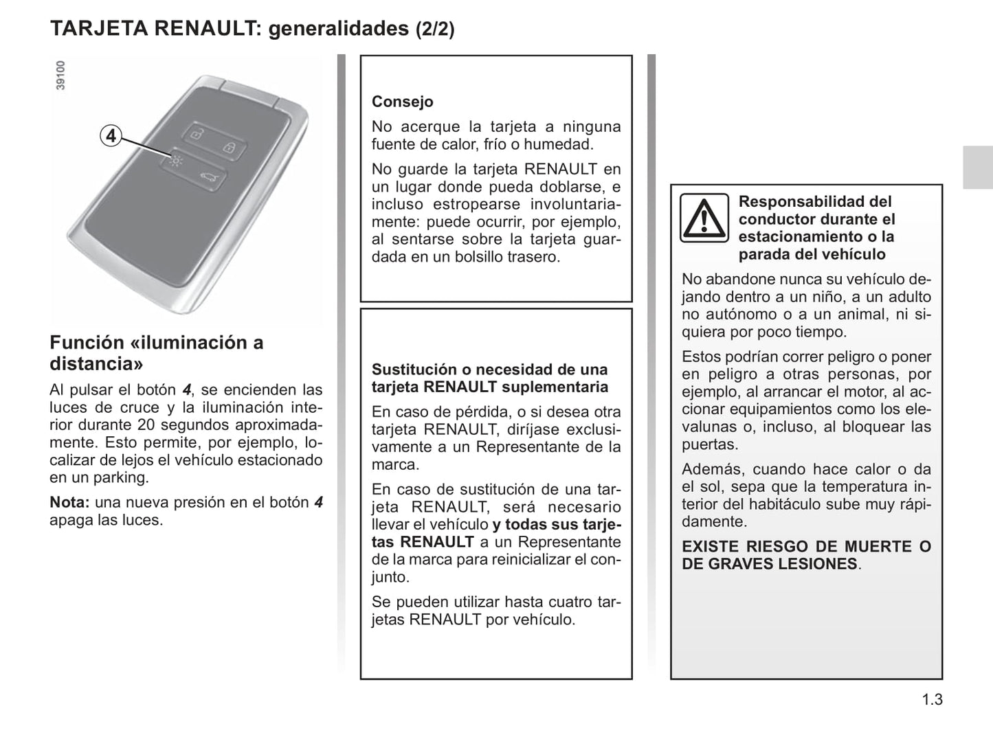 2018-2019 Renault Espace Owner's Manual | Spanish