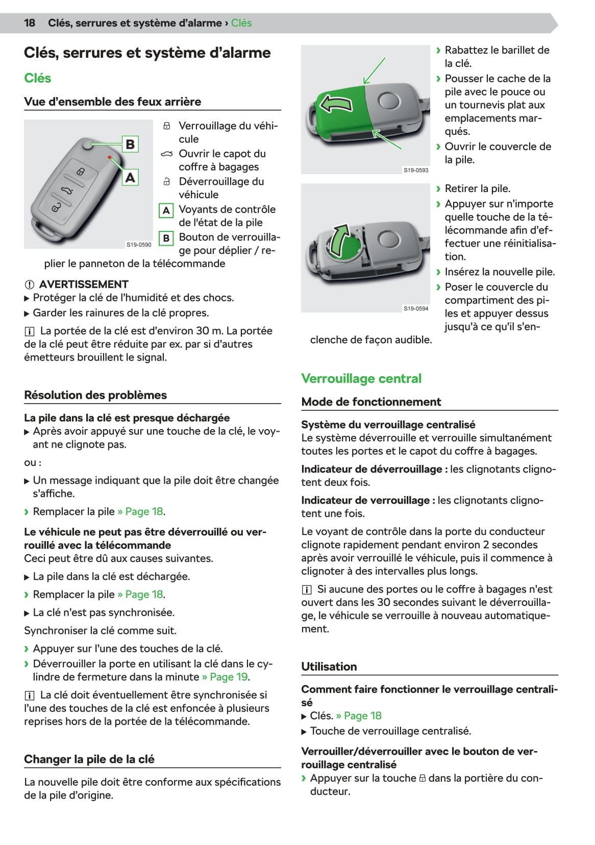 2019-2020 Skoda Citigo Bedienungsanleitung | Französisch