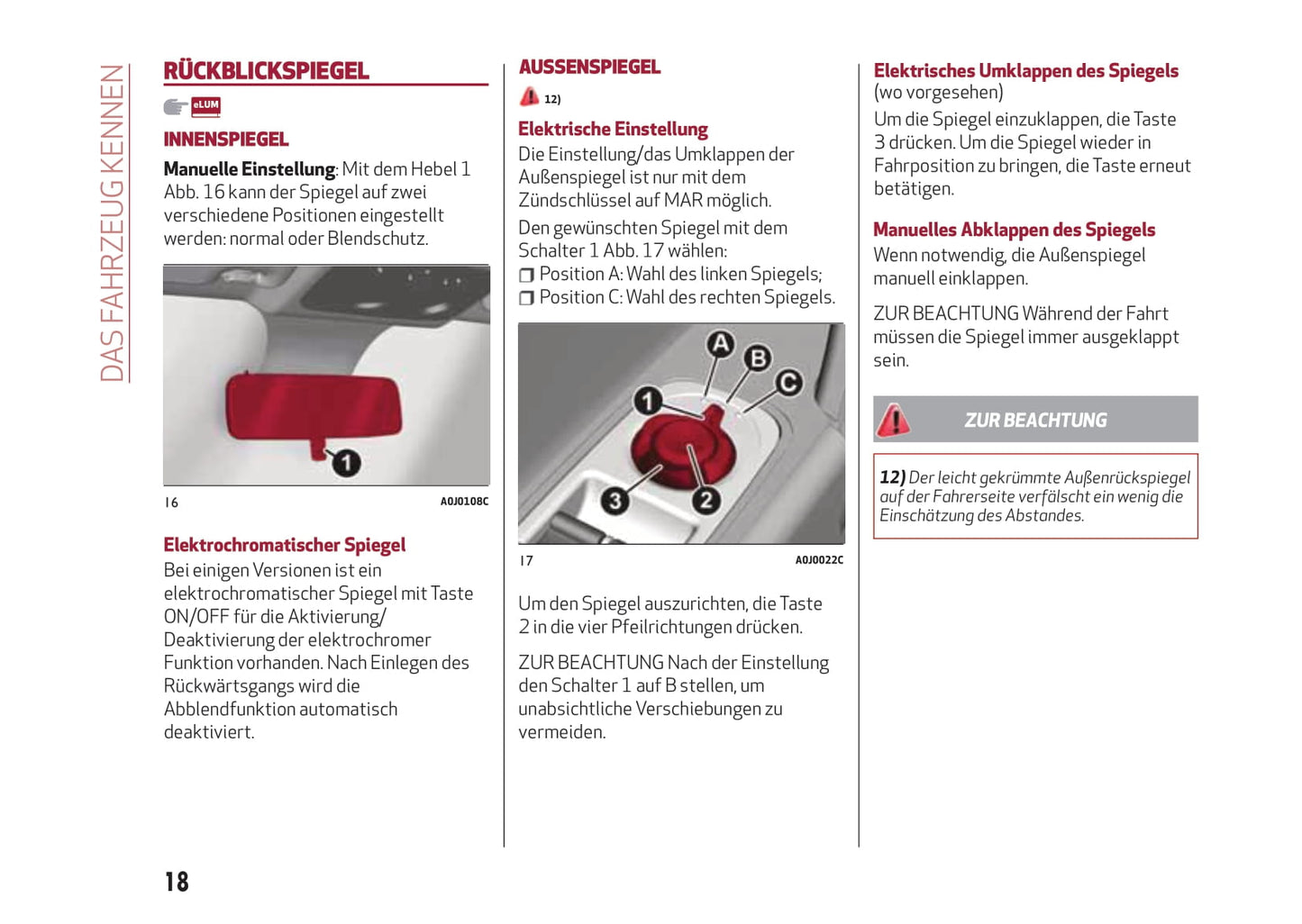 2016-2020 Alfa Romeo MiTo Bedienungsanleitung | Deutsch