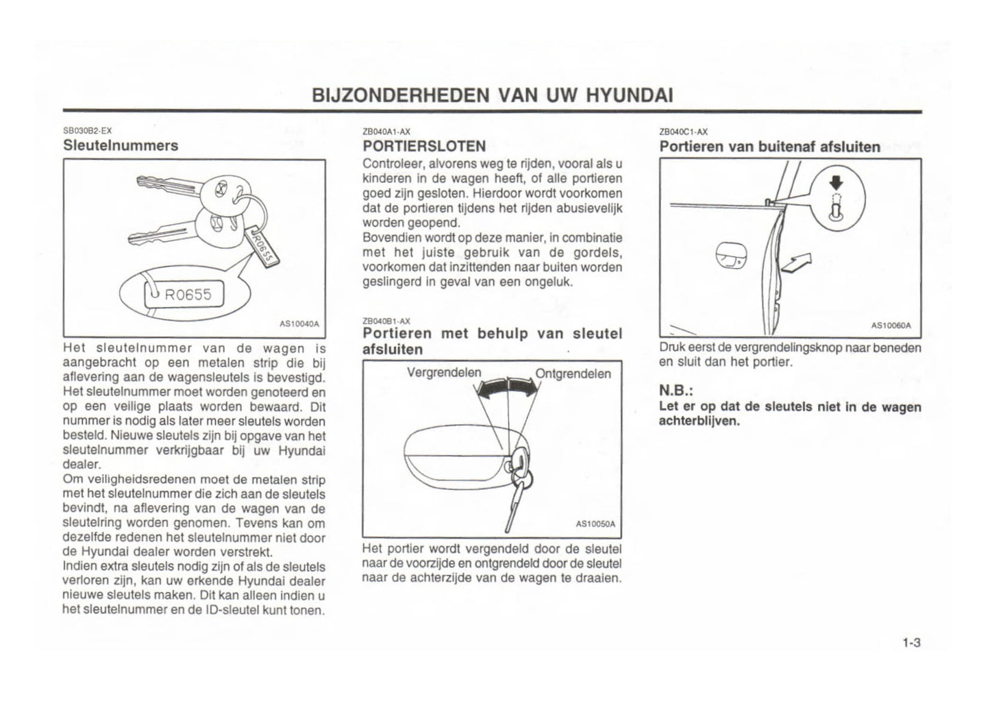 1999-2000 Hyundai Excel Owner's Manual | Dutch