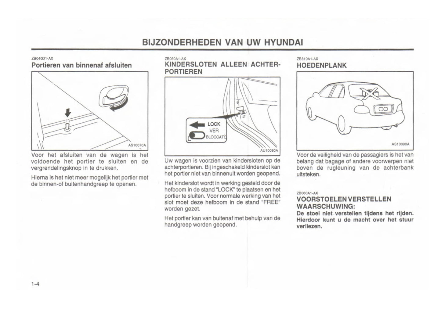 1999-2000 Hyundai Excel Bedienungsanleitung | Niederländisch