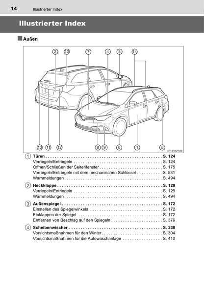 2015-2016 Toyota Auris Hybrid Touring Sports Bedienungsanleitung | Deutsch