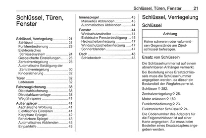 2020-2021 Opel Insignia/Insignia Grand Sport/Insignia Sports Tourer Owner's Manual | German