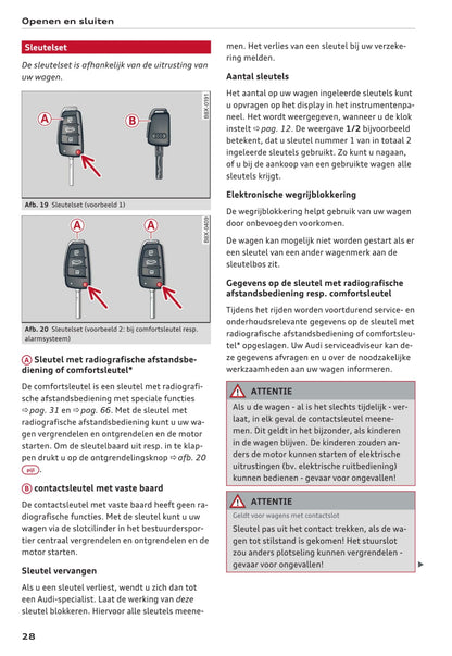 2015-2018 Audi A1 Owner's Manual | Dutch