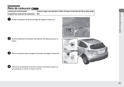 2015-2016 Honda HR-V Bedienungsanleitung | Französisch