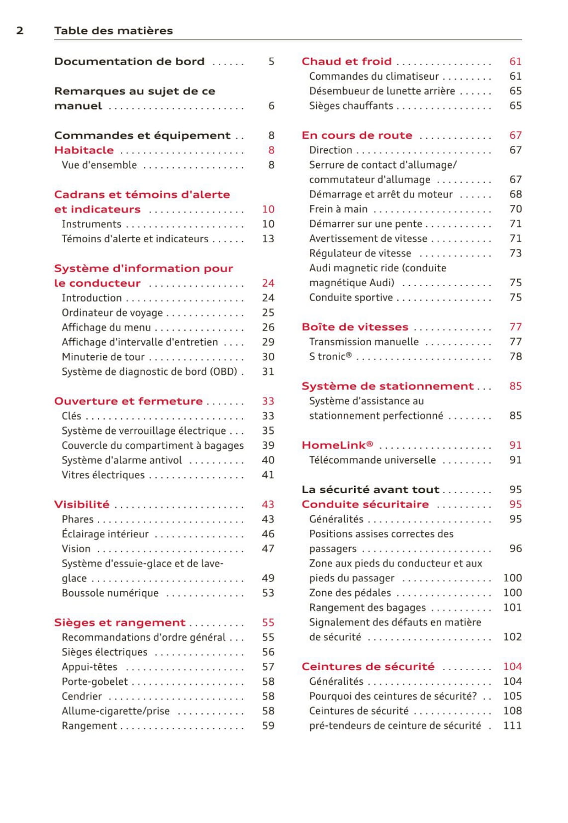 2012-2015 Audi R8/R8 Coupé Owner's Manual | French