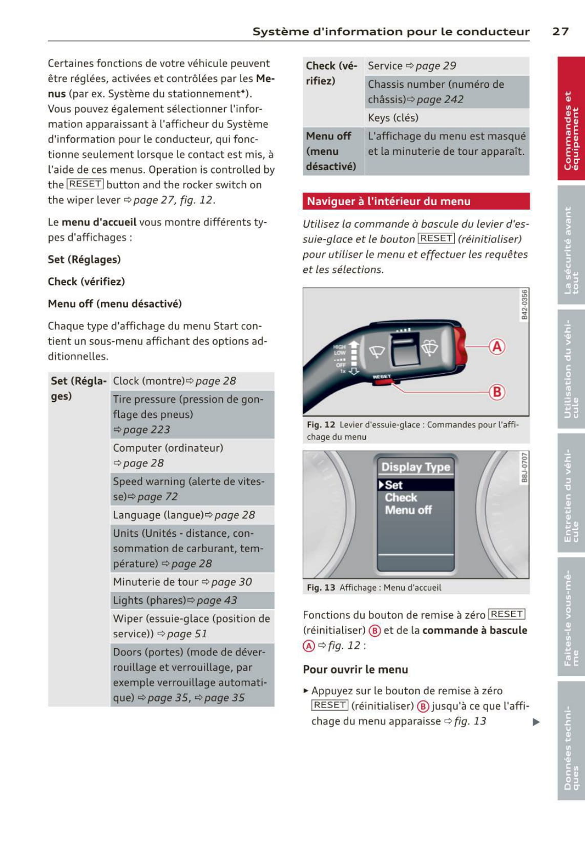 2012-2015 Audi R8/R8 Coupé Owner's Manual | French