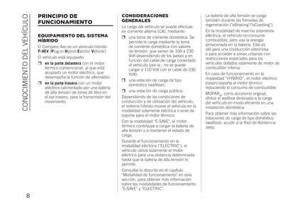 2020-2021 Jeep Compass 4xe Supplement Manual | Spanish
