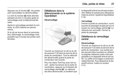 2007-2010 Opel Astra Owner's Manual | French