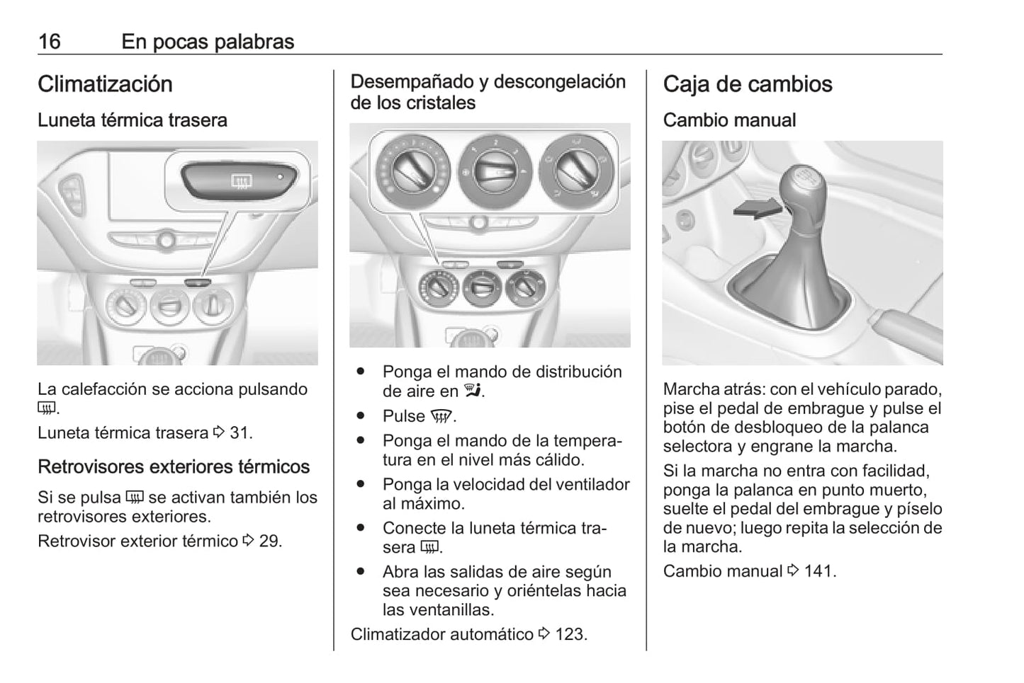 2016 Opel Adam Owner's Manual | Spanish