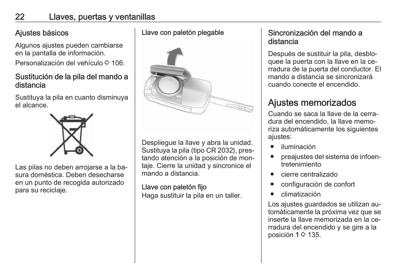 2016 Opel Adam Owner's Manual | Spanish